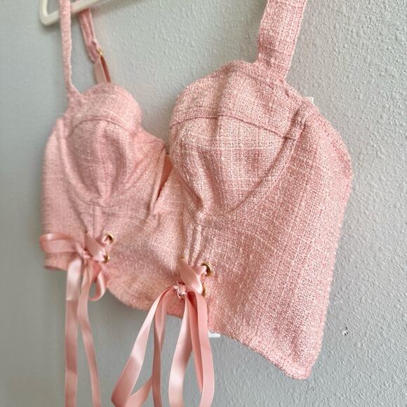 NWT Anthropologie Tweed Corset Top Size Small - Picture 7 of 11